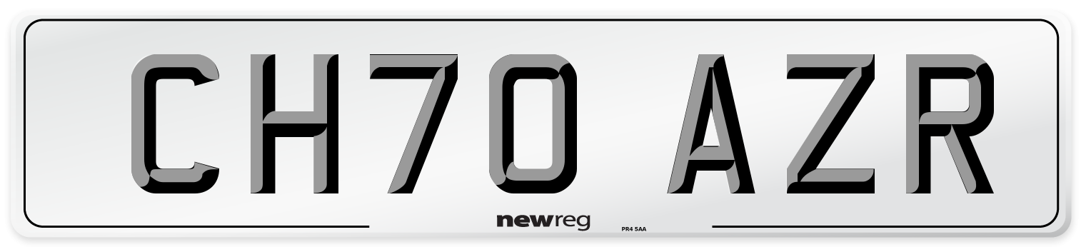 CH70 AZR Number Plate from New Reg